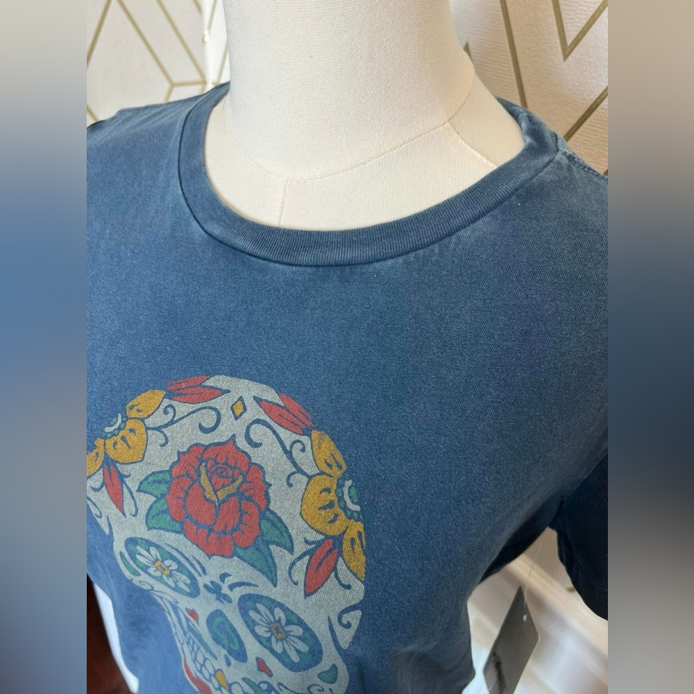 Women's Lucky Brand Skull Tshirt XS Cotton - Picture 4 of 8